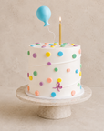 Gâteau Ballon de Batida - gâteau blanc pour enfants avec un ballon bleu