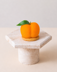Apricot individual dessert by Batida - Madagascar vanilla mousse with an apricot insert under an orange chocolate velvet coating