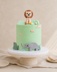 Gâteau Safari de Batida - gâteau pastel pour enfants avec des animaux sauvages