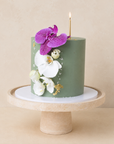 Gâteau Orchidée de Batida - gâteau élégant vert doux aux touches dorées
