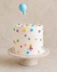 Gâteau Ballon de Batida - gâteau blanc pour enfants avec un ballon bleu
