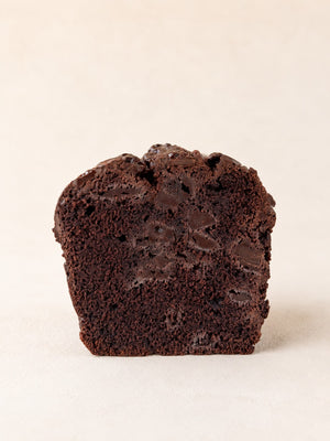 Pain végétalien à la banane et au chocolat de Batida - vue en coupe