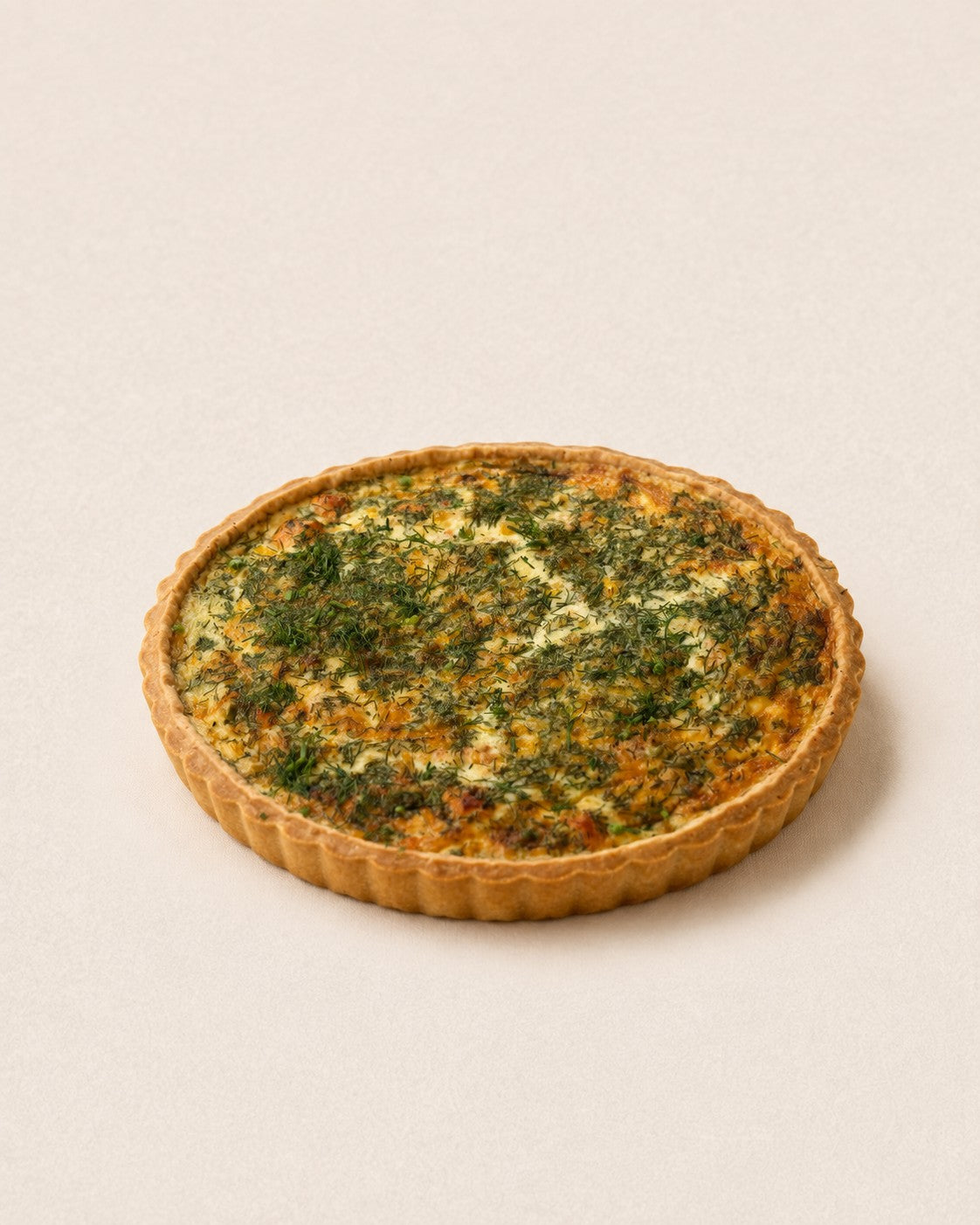 Quiche łosoś - por - koperek Batida - przekrój