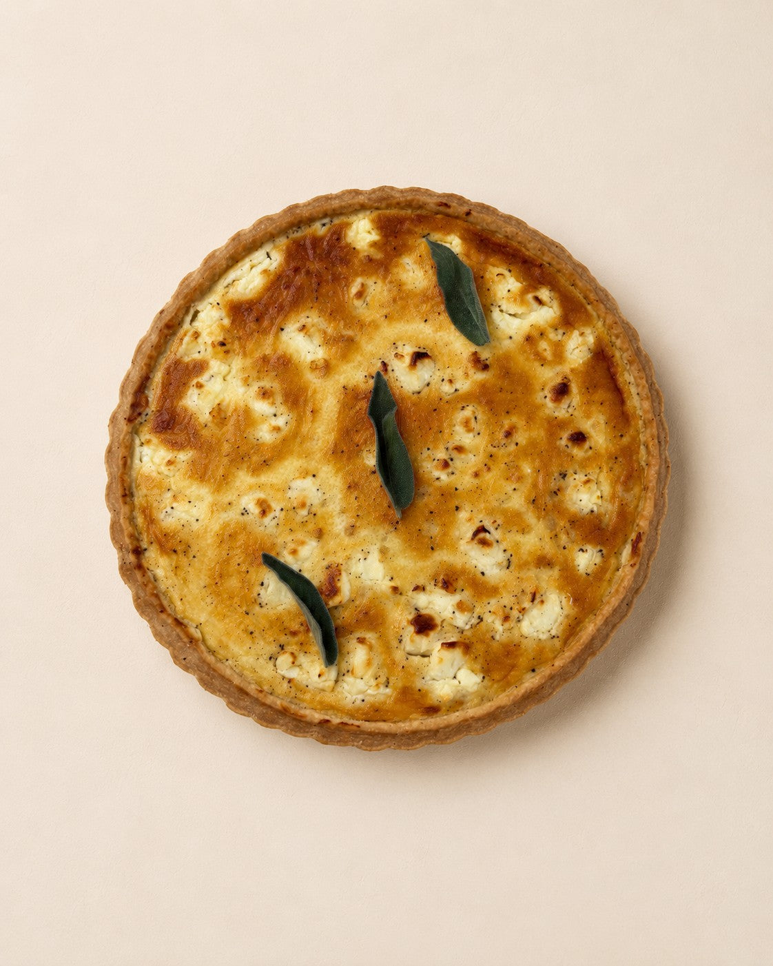 Quiche suszony pomidor - ricotta - bazylia Batida - cała tarta na kruchym maślanym spodzie