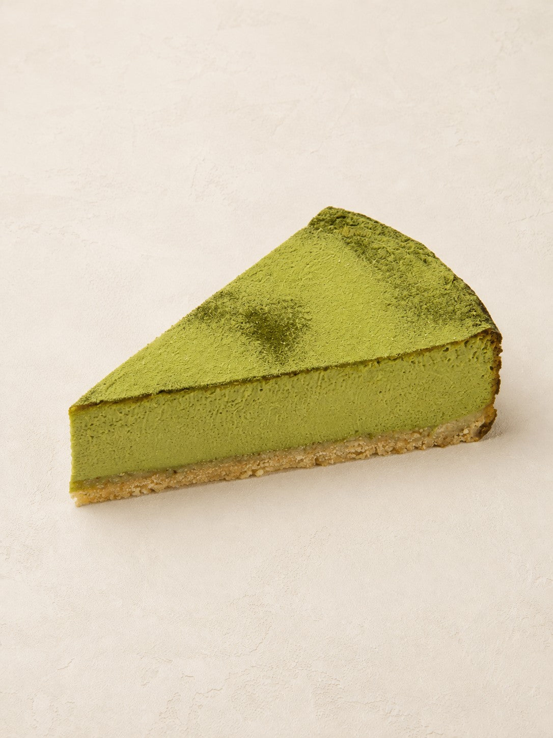 Sernik matcha - biała czekolada Batida - przekrój