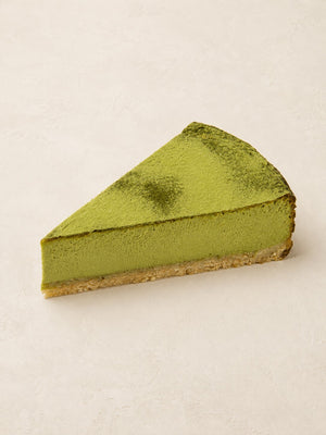 Sernik matcha - biała czekolada Batida - przekrój