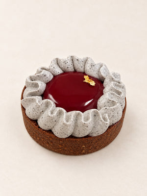 Black Sesame Tartlet by Batida - cross-section