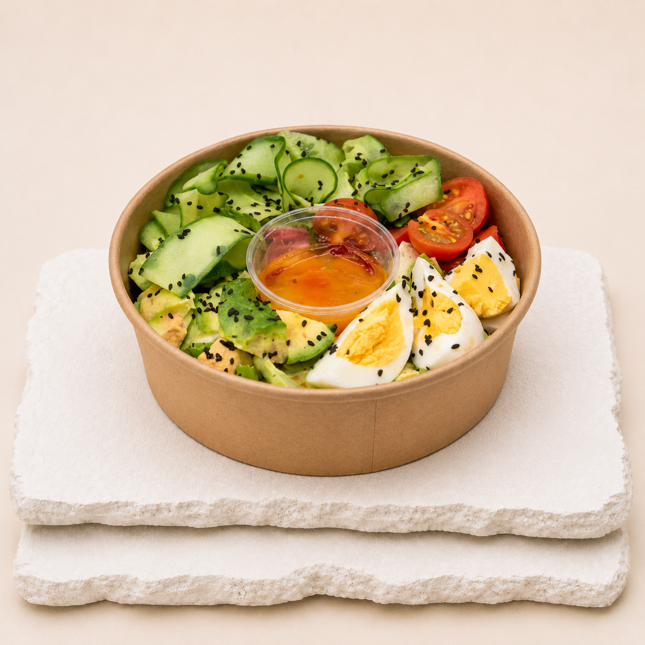 Breakfast bowl od Batida – box śniadaniowy z awokado, jajkiem, pomidorkami i sosem winegret