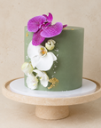 Gâteau Orchidée de Batida - gâteau élégant vert doux aux touches dorées